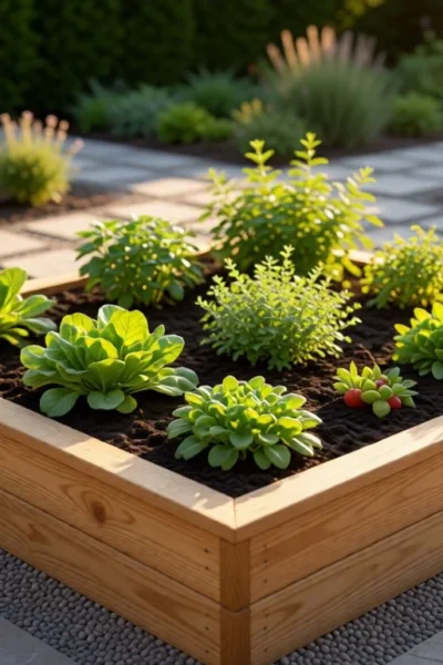 corner raised garden bed