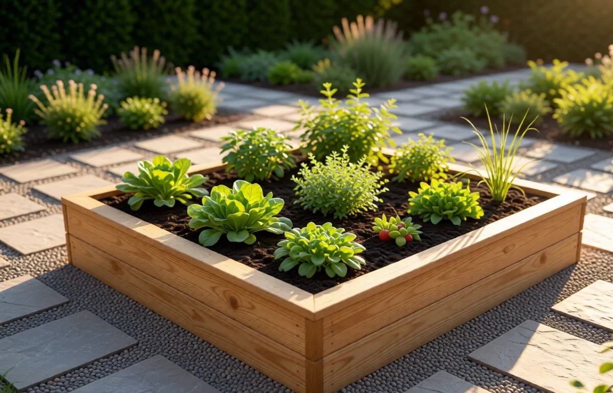 corner raised garden bed