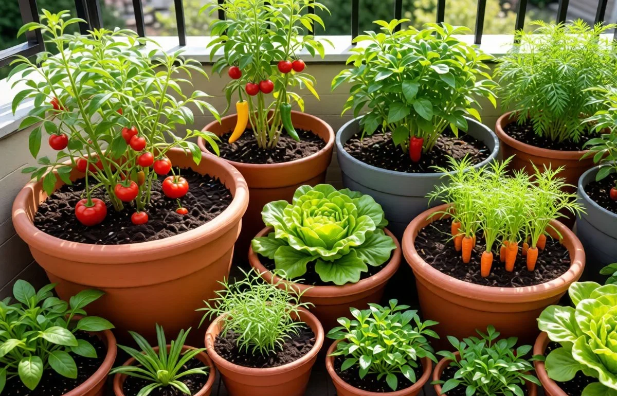 easy vegetable plants to grow in pots