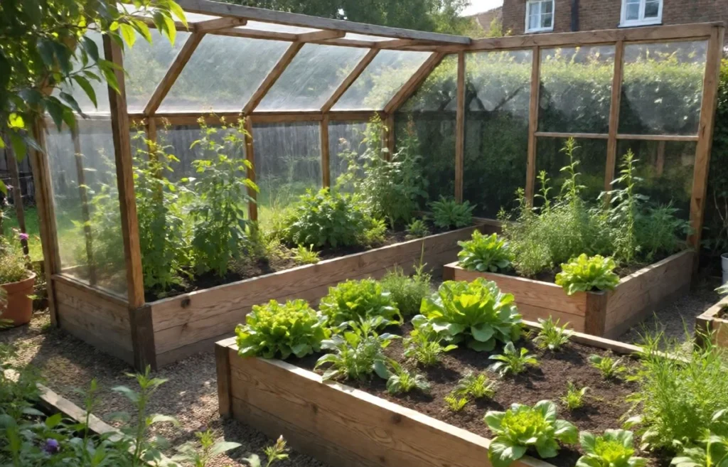 enclosed raised bed garden