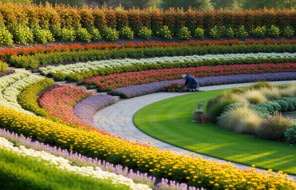 flower bed ideas with perennials