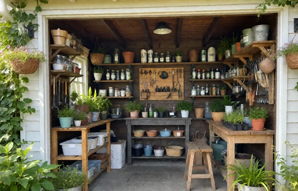 garden shed organization ideas