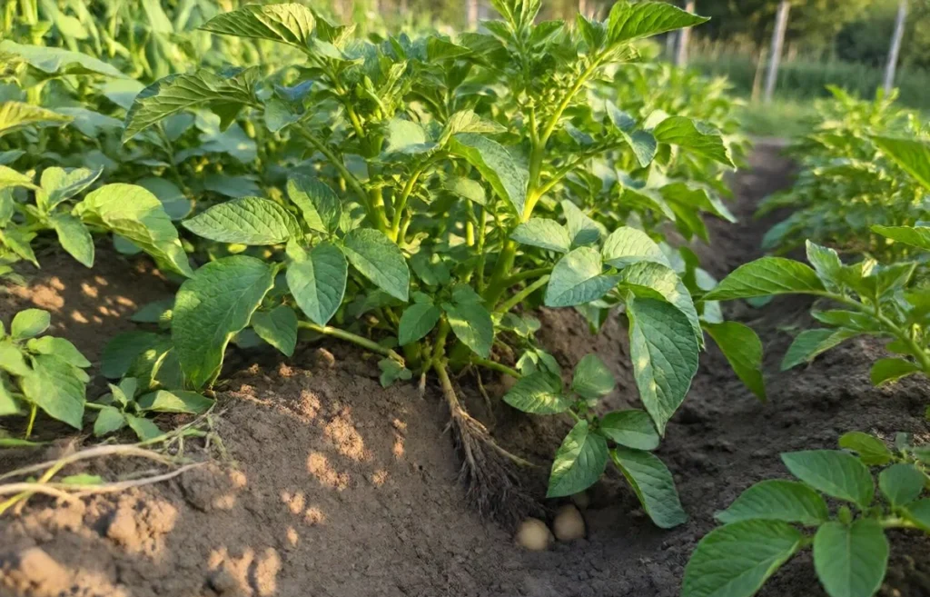 growing potatoes