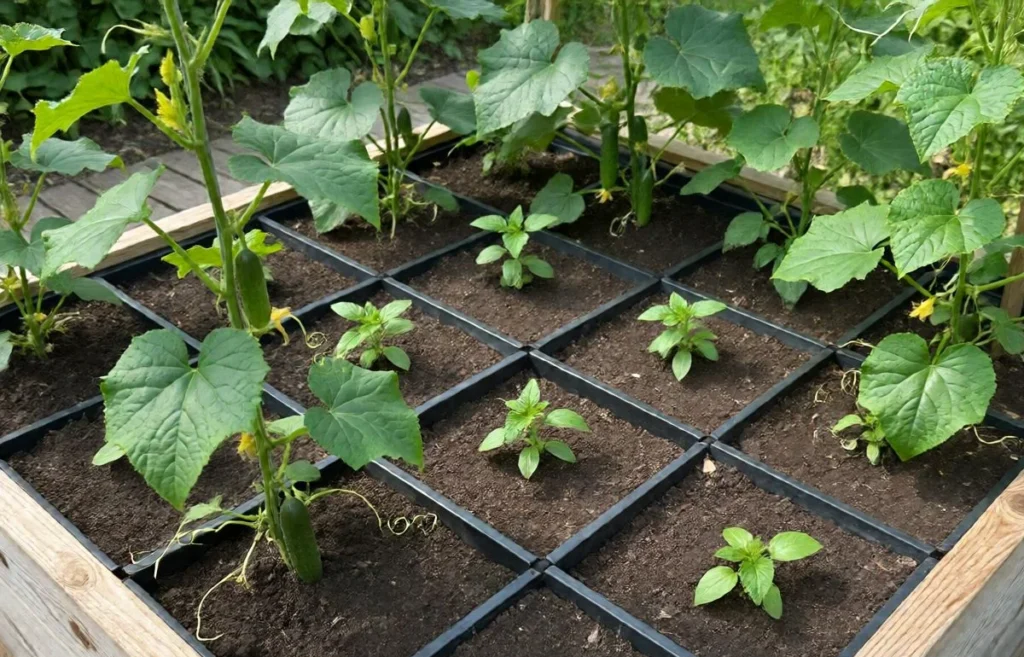 how many cucumbers per square foot