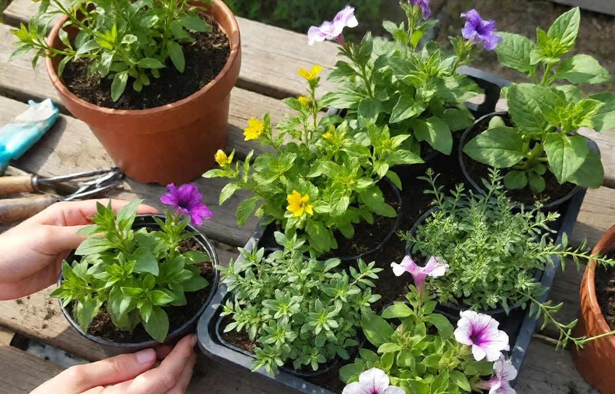 how many plants per container