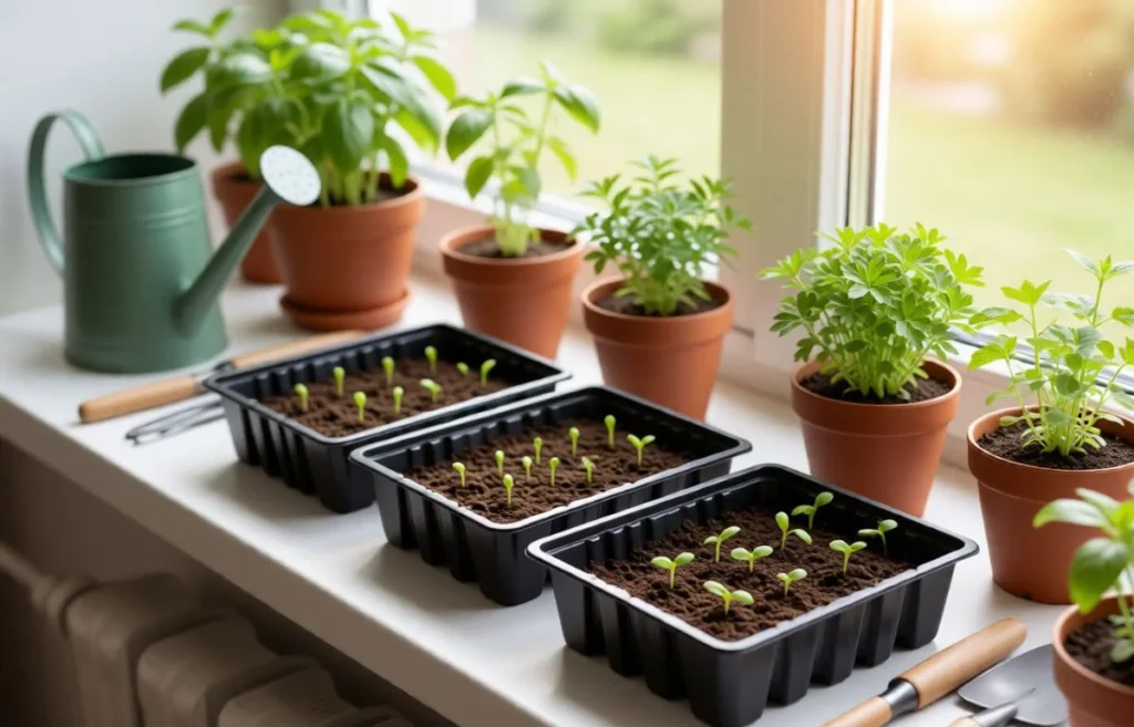 how to grow herbs from seeds indoors