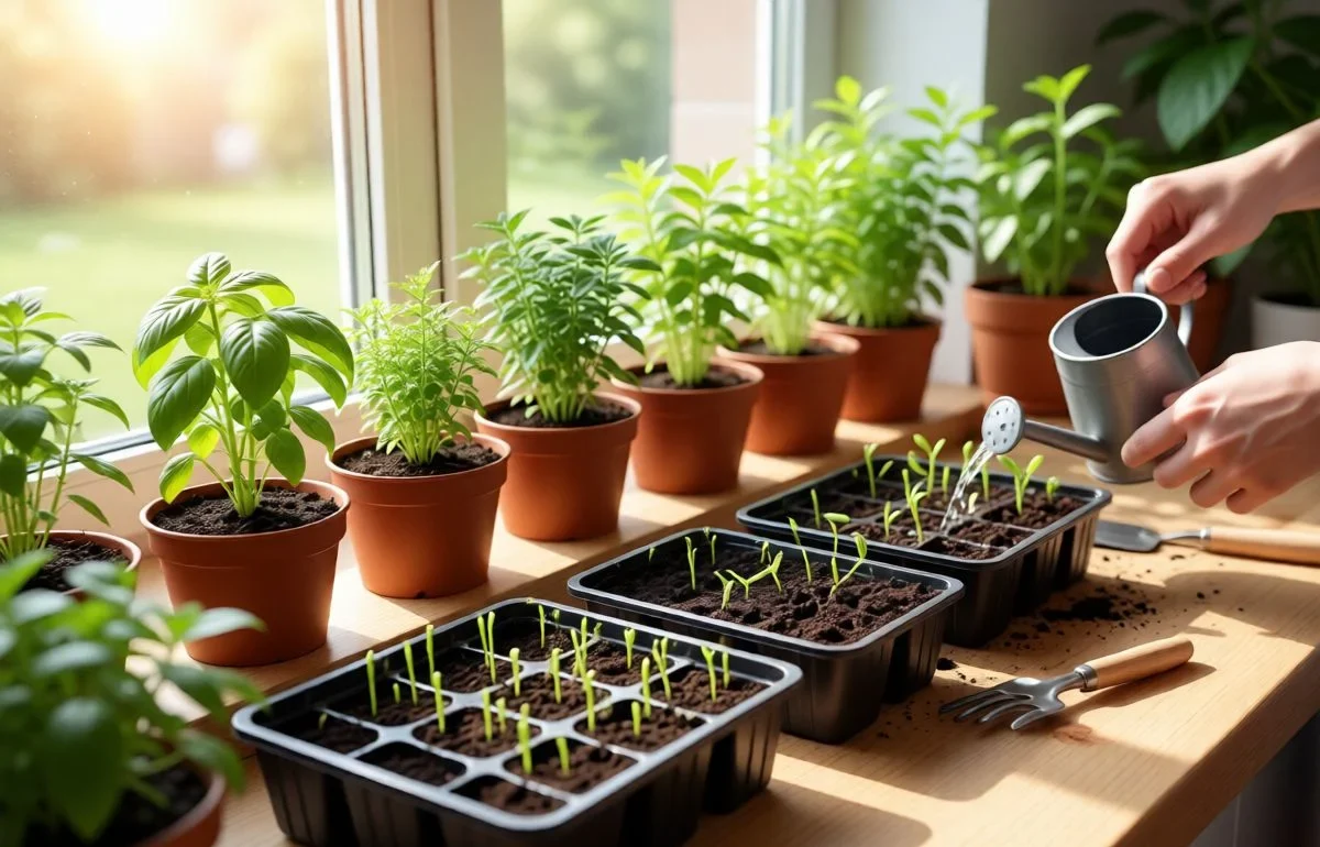 how to grow indoor herbs from seed