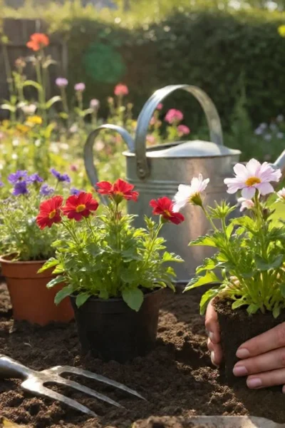 how to plant flower plants