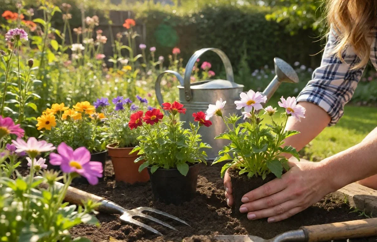 how to plant flower plants