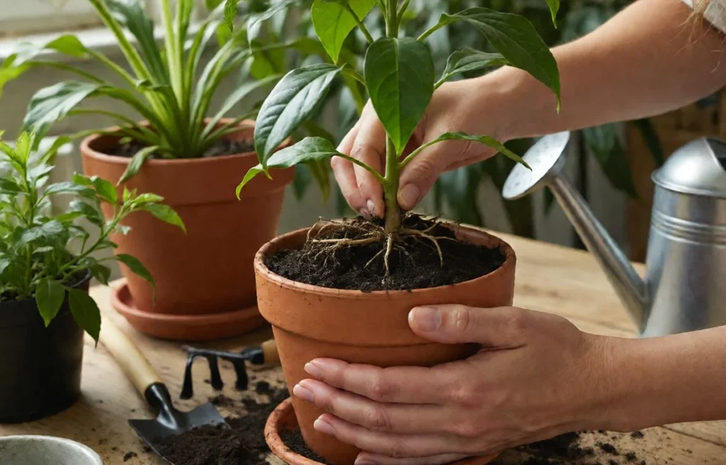 how to potting plants