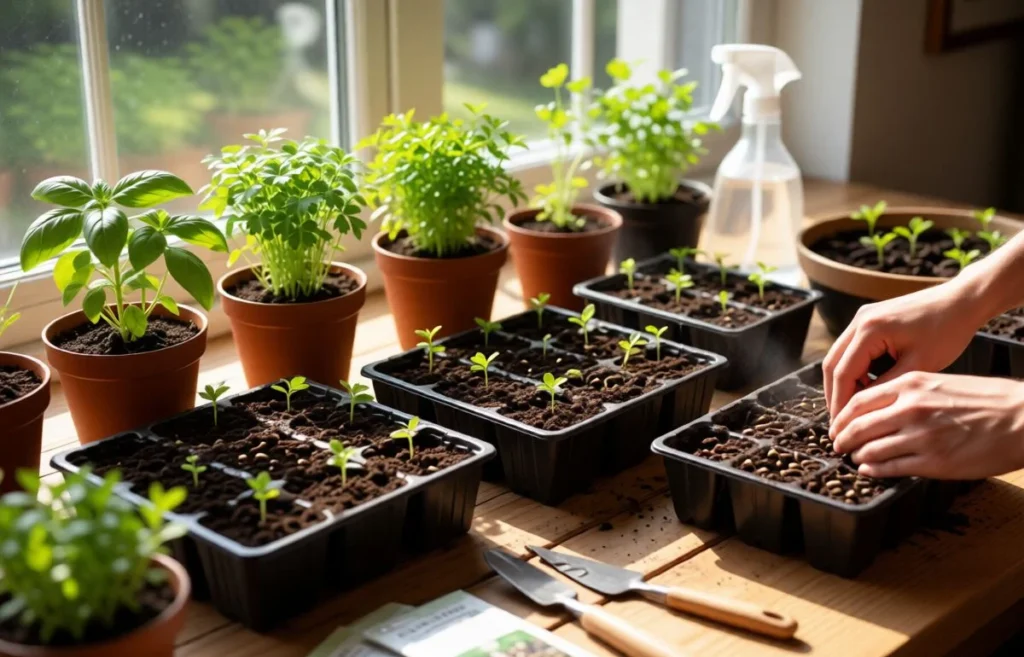how to start herb seeds indoors