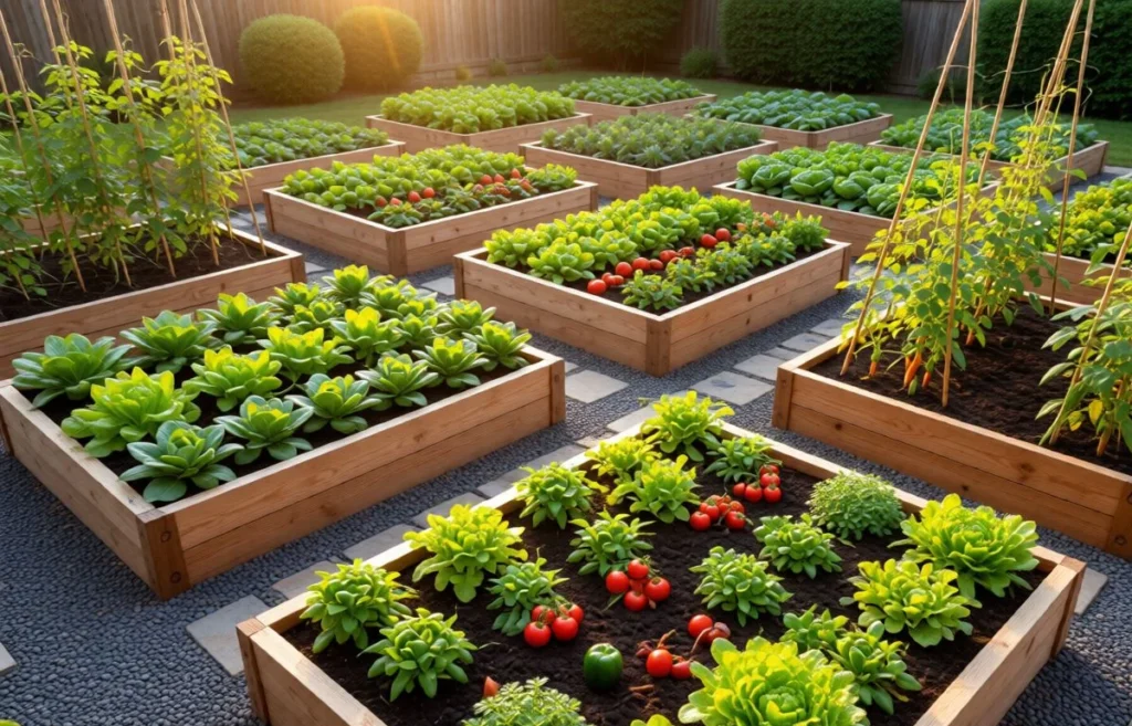 images of raised bed vegetable gardens