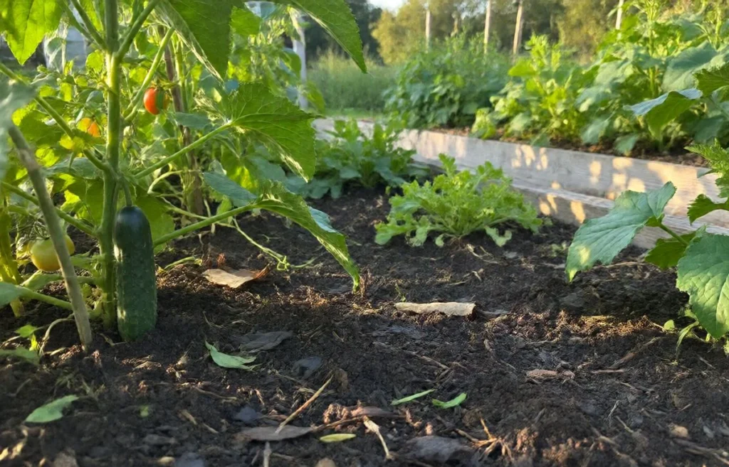 organic soil vegetable garden