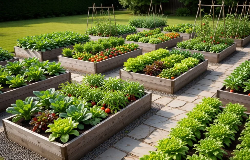 pictures of raised bed vegetable gardens