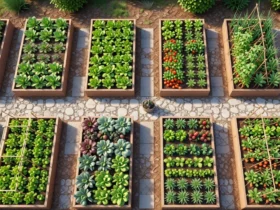 plans for raised bed vegetable gardens layouts