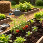 planting organic vegetables