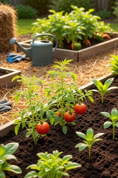 planting organic vegetables