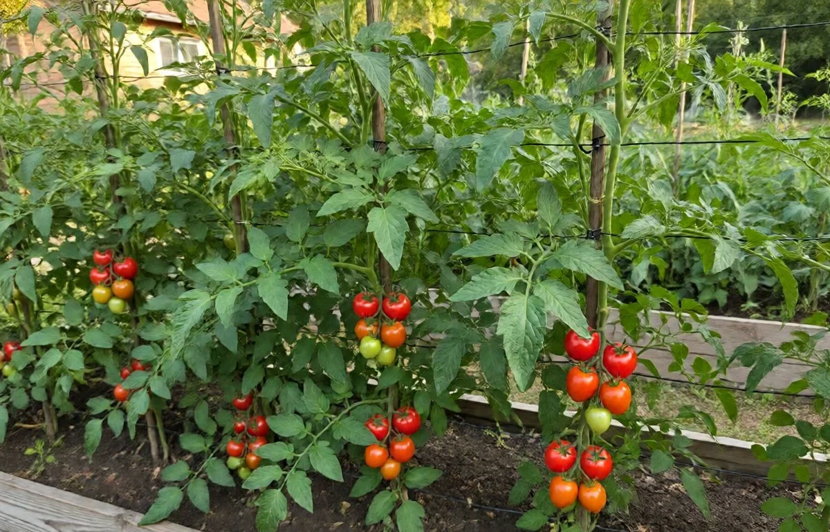 raised bed gardening tomatoes