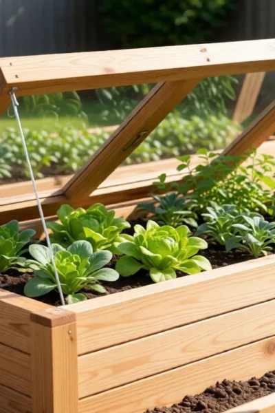 raised garden bed with lid
