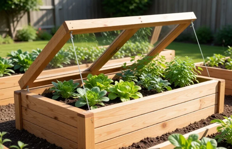 raised garden bed with lid