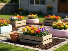 simple cheap flower bed ideas