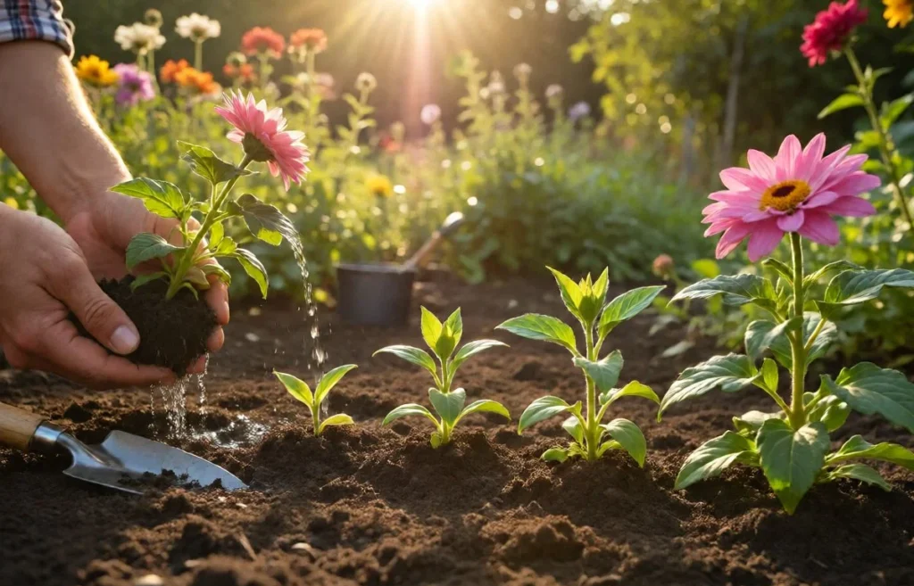steps to grow a flower