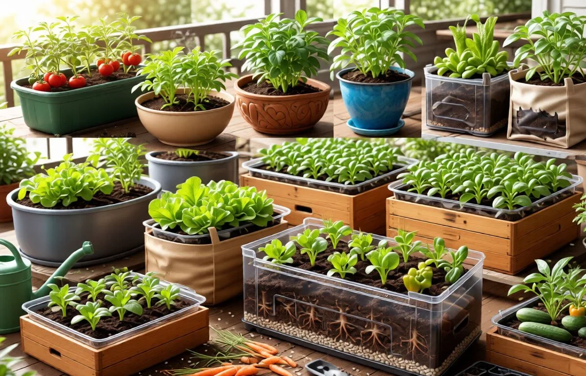 what containers are safe to grow vegetables in