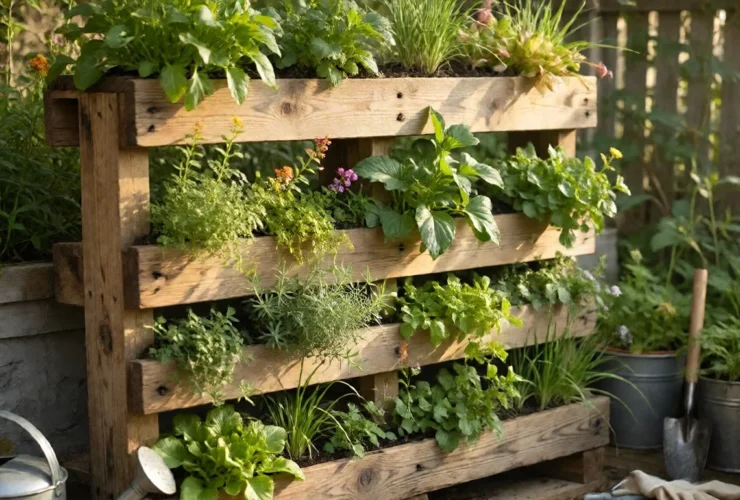 diy vertical garden pallet