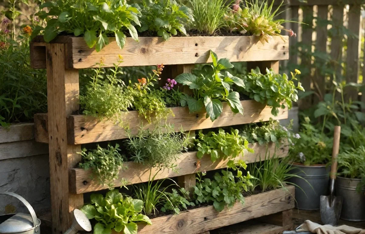 diy vertical garden pallet
