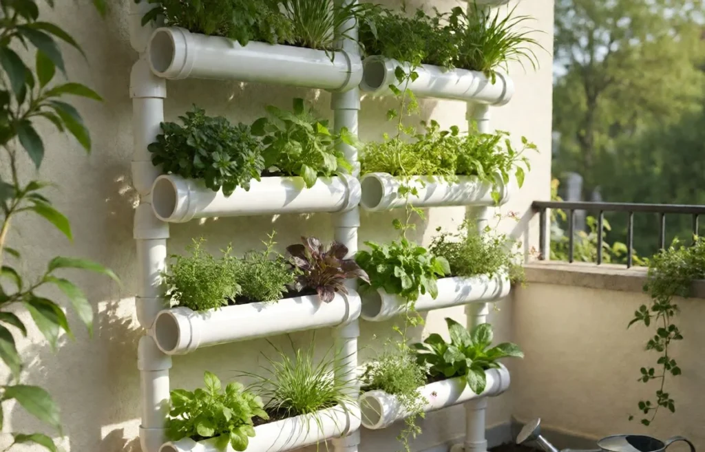 diy vertical garden pvc