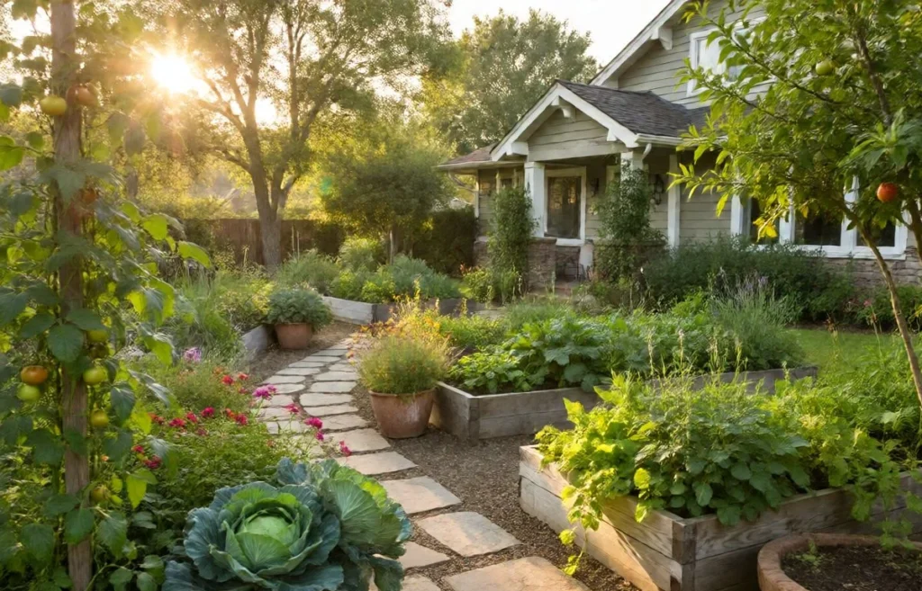 edible landscape front yard