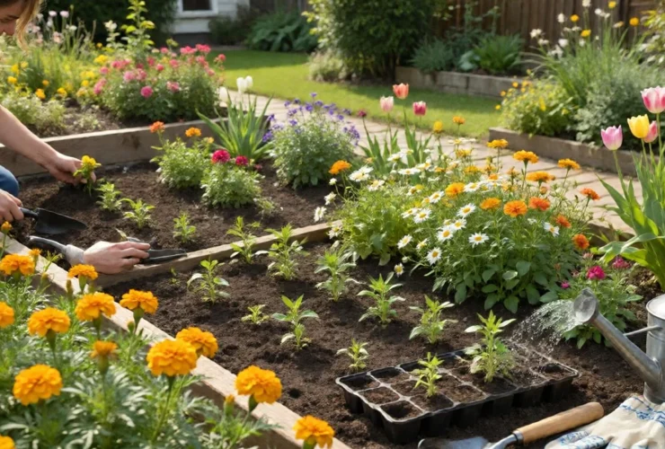 growing a flower garden