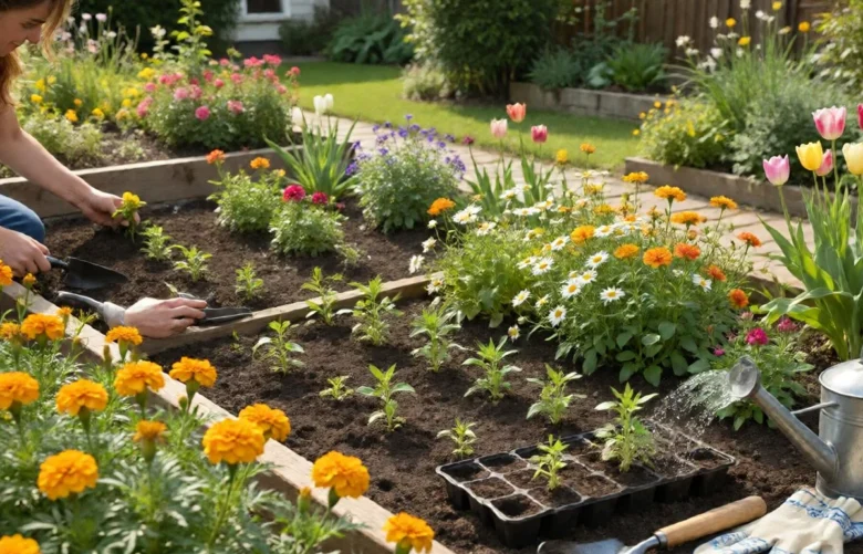 growing a flower garden