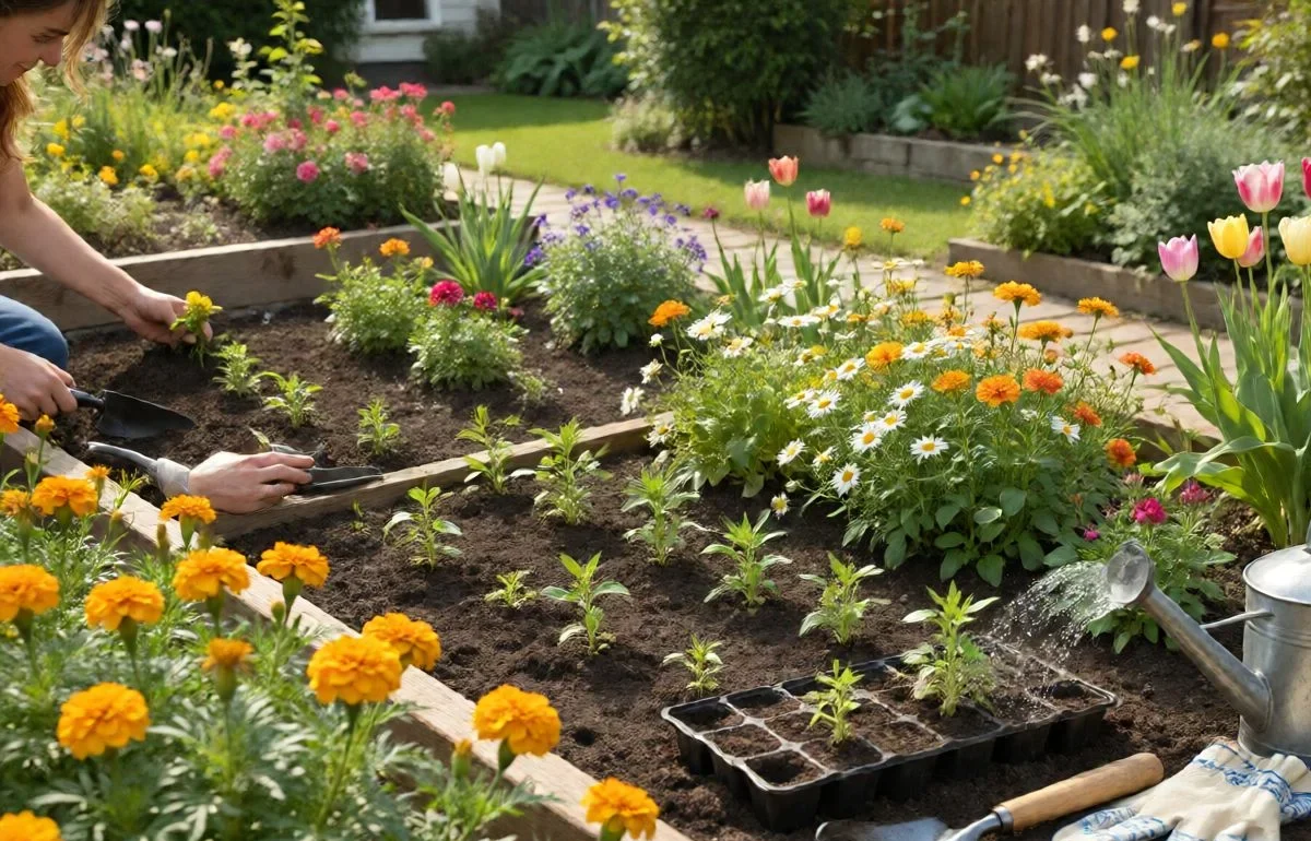 growing a flower garden