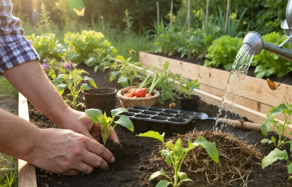 how to plant organic vegetables