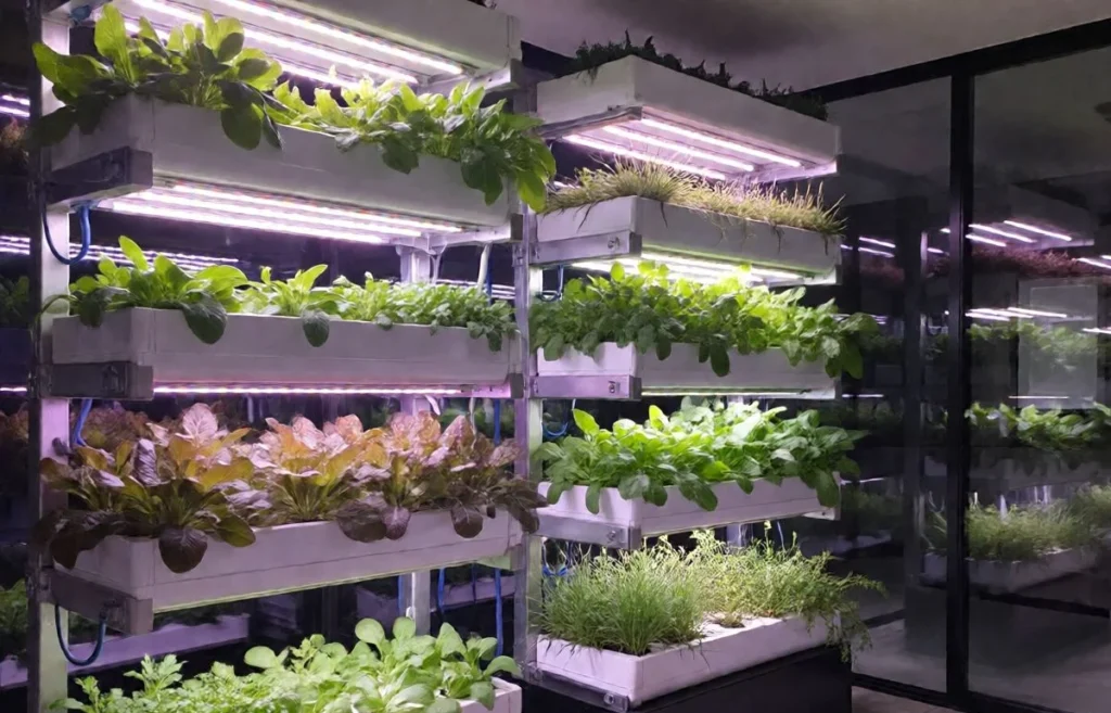 indoor vertical hydroponic garden