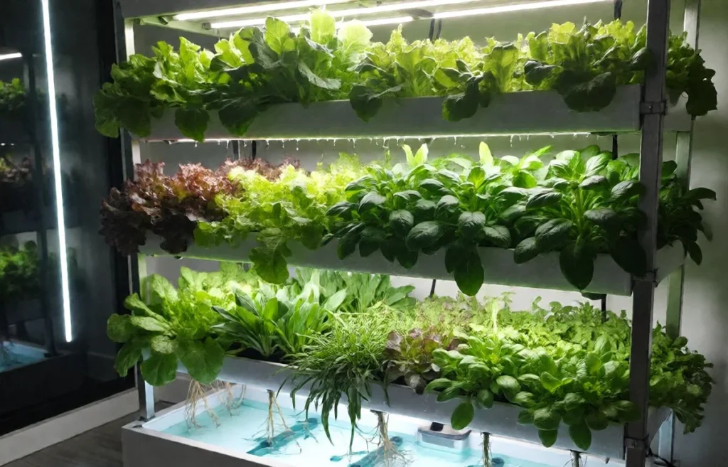 indoor vertical hydroponic garden