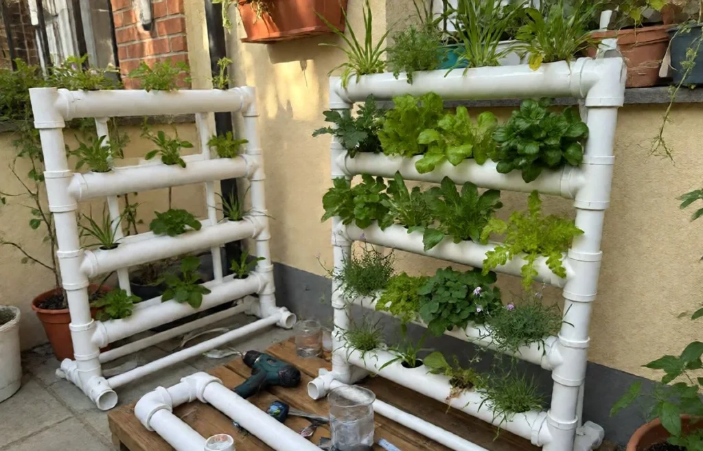 pvc vertical garden diy