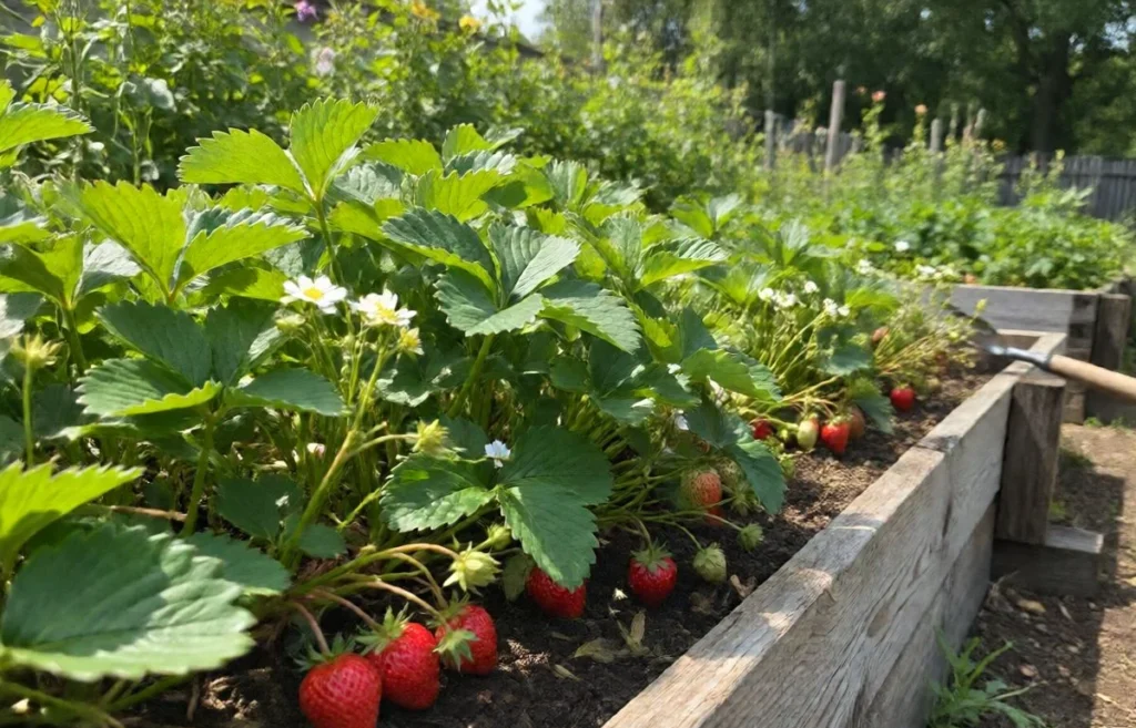 raised strawberry beds
